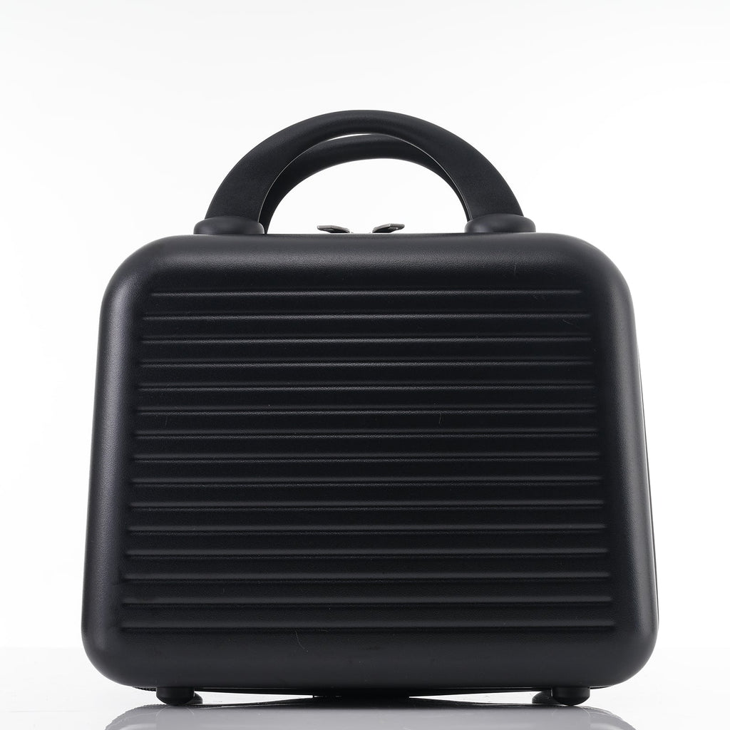 Carry-on Luggage 20 Inch Front Open Luggage Lightweight Suitcase with Front Pocket and USB Port, 1 Portable Carrying Case Black