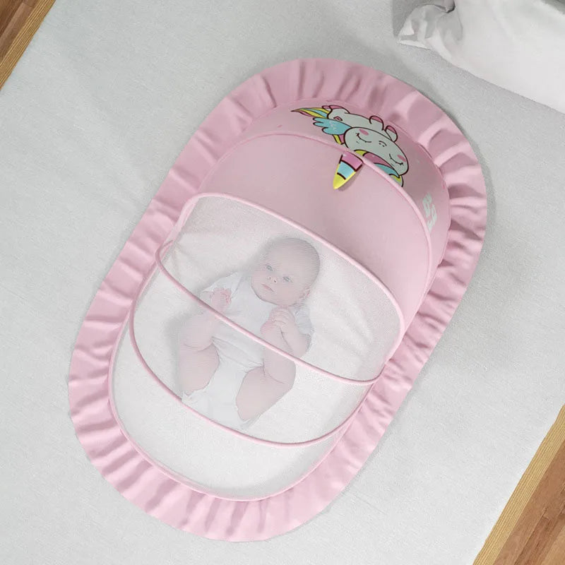 Baby mosquito net cover baby crib Mongolian yurt full face mosquito proof cover children's foldable bottomless mosquito net
