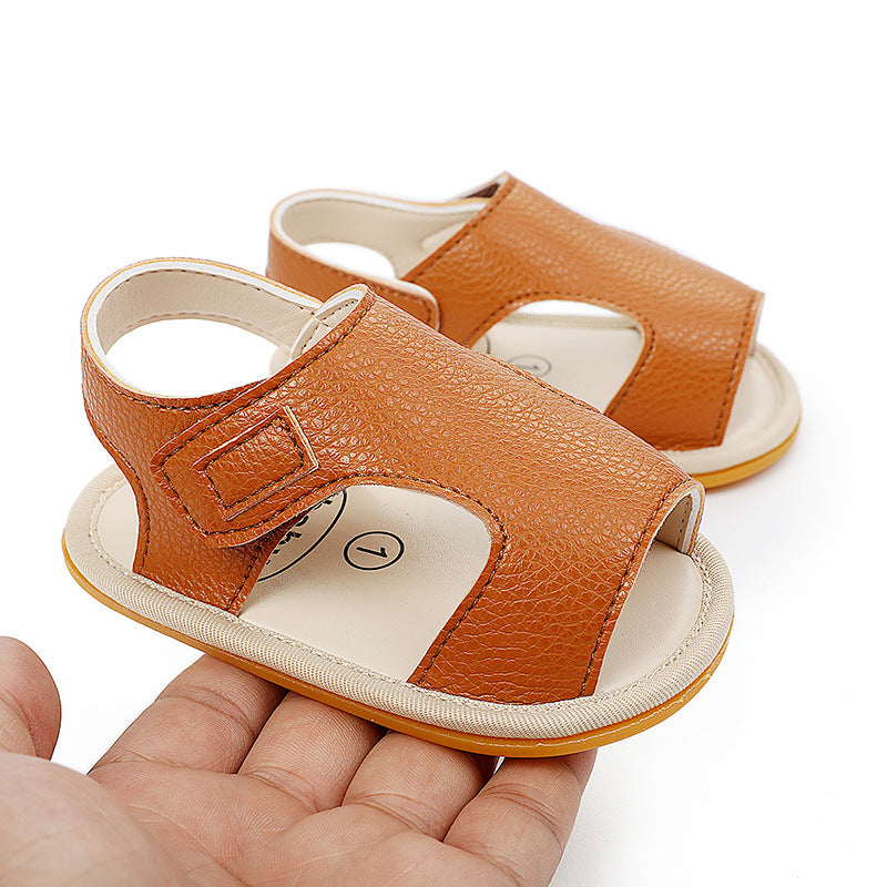 Baby Boy Summer Sandals Rubber Sole Breathable Toddler Shoes 0-3-6-9-12 Months Shoes