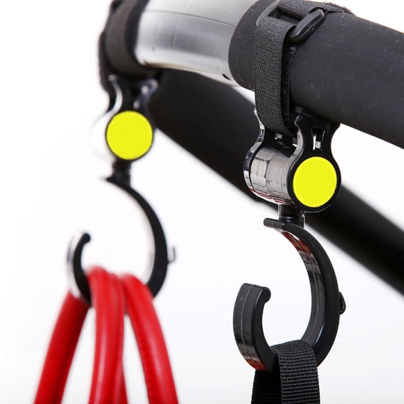 2 PCS/LOT Baby Stroller Accessories Hook Multifunction Baby Stroller Black High Quality Plastic Hook