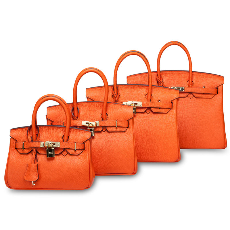 Women's First Layer Cowhide Genuine Leather Portable Handbags