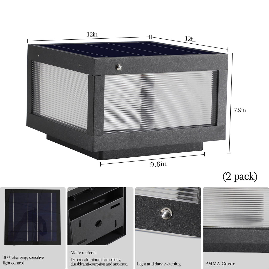 Solar Wall Lamp With Dimmable LED Aluminium