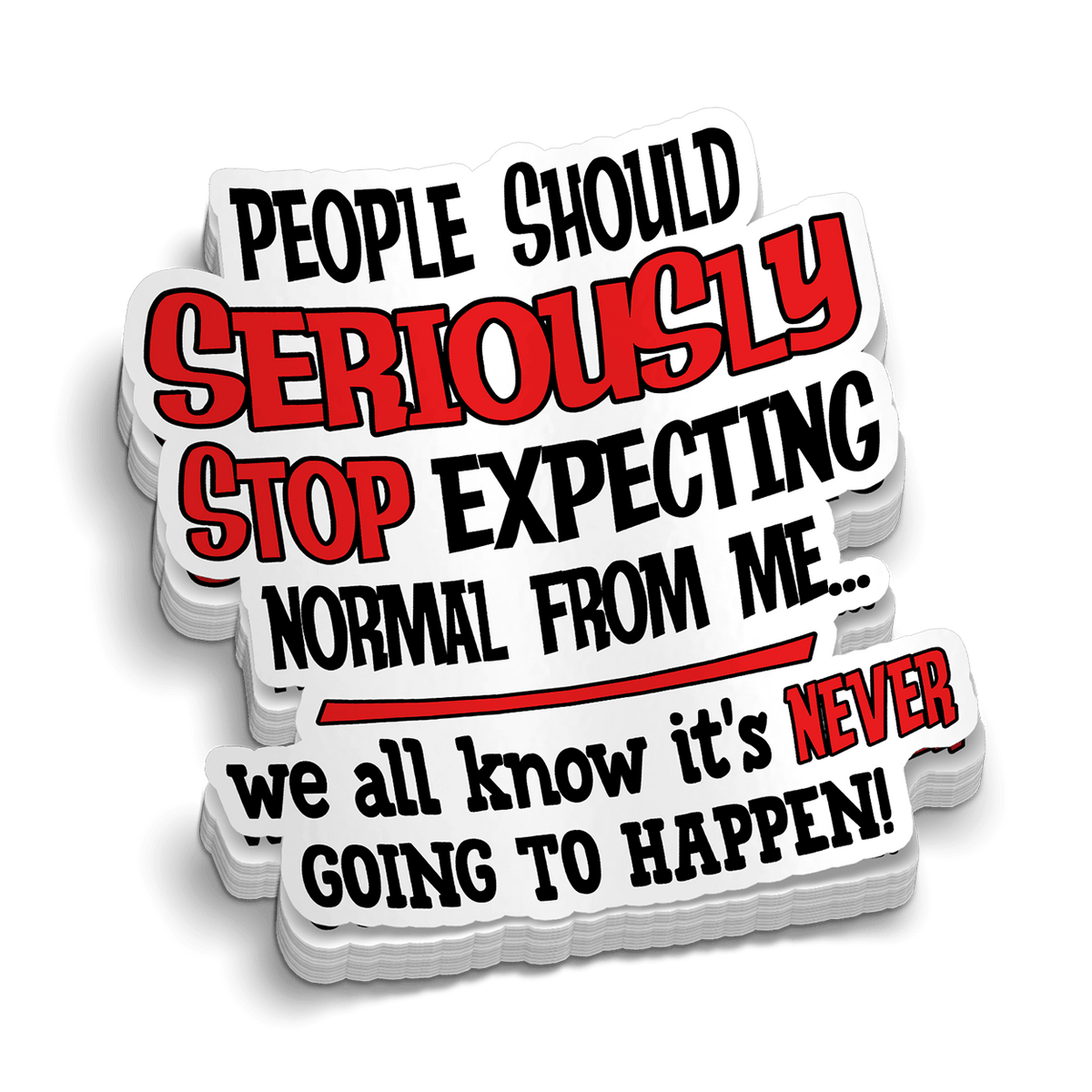 Expecting Normal Hard Hat Decal