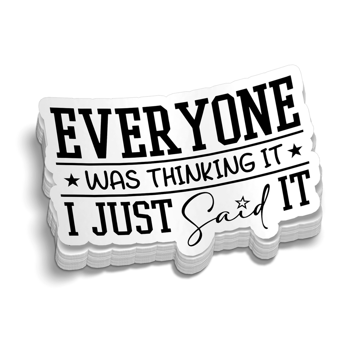 Thinking It  Hard Hat Decal