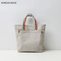 Summer Canvas With Cowhide Portable Mori Shoulder Bags