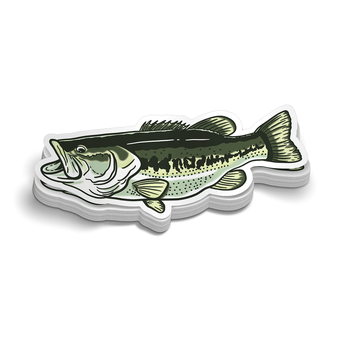 Largemouth Hard Hat Decal