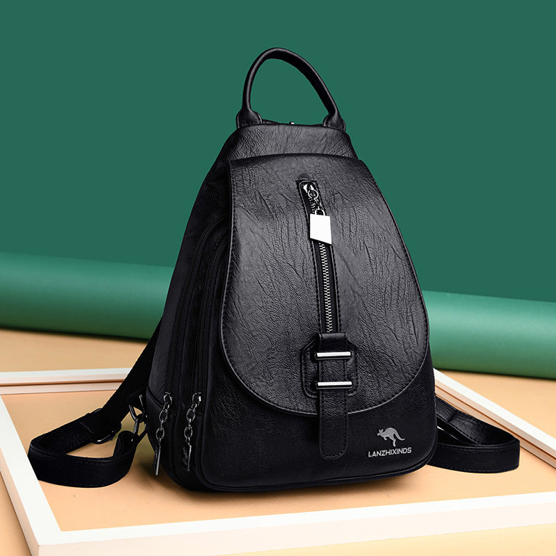 Women's Beautiful Fashionable Korean Soft Leather Backpacks