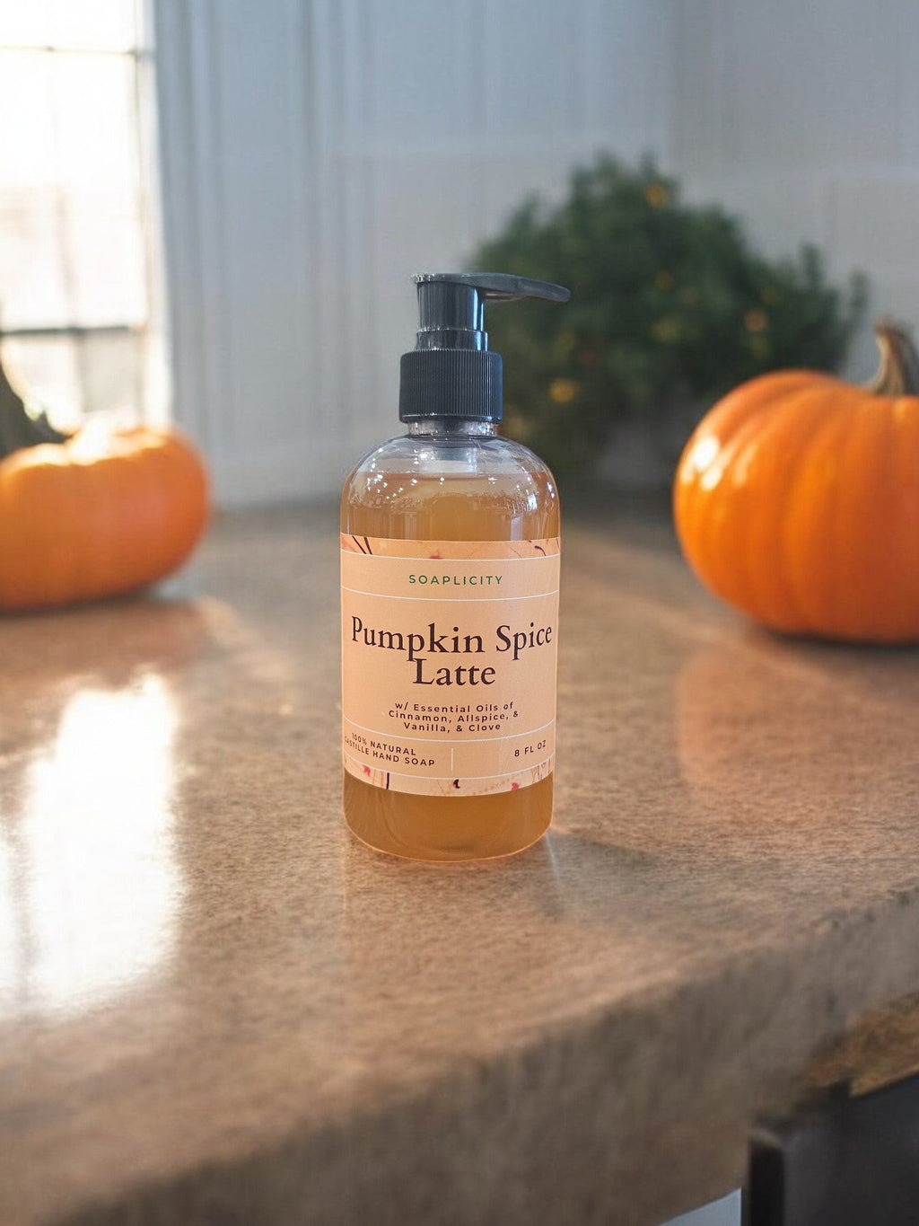 Pumpkin Spice Latte Liquid Hand Soap, 100% Natural