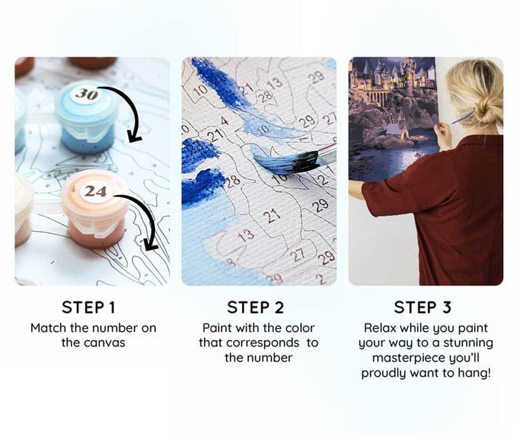 Boats To Hogwarts - Paint By Numbers Kit