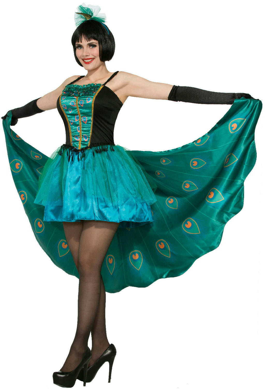 Women's Pretty In Peacock Costume Halloween Party Dress Standard Size 6-14