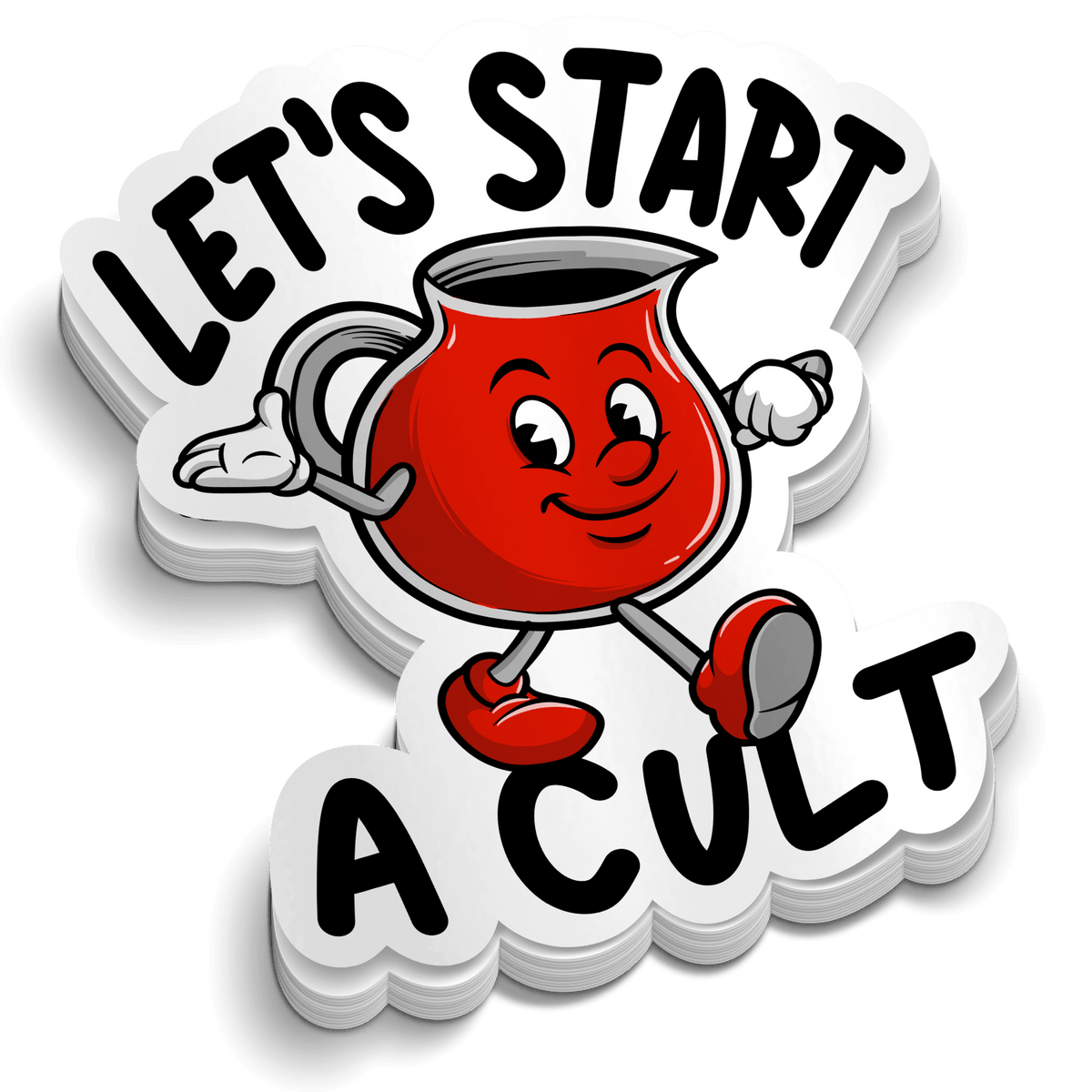 Let's Start a Cult - Hard Hat Decal