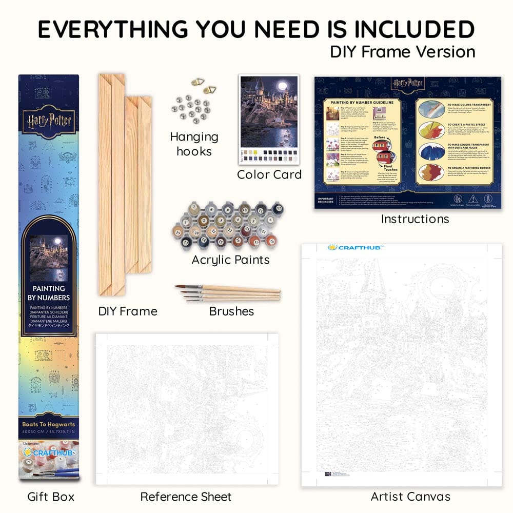 Boats To Hogwarts - Paint By Numbers Kit