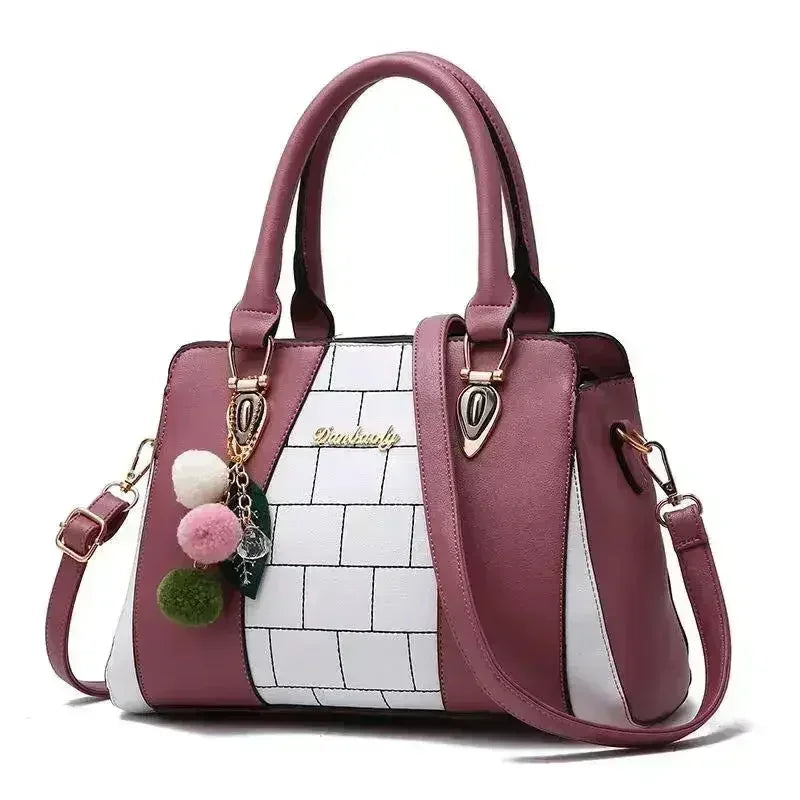 High Quality Contrast Color Messenger Bag For Ladies