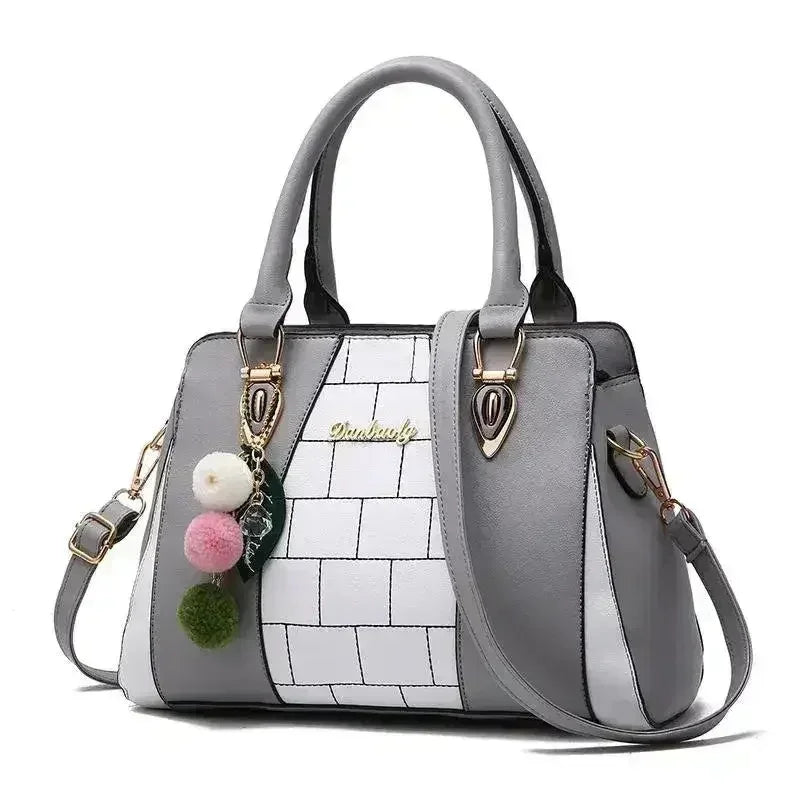 High Quality Contrast Color Messenger Bag For Ladies