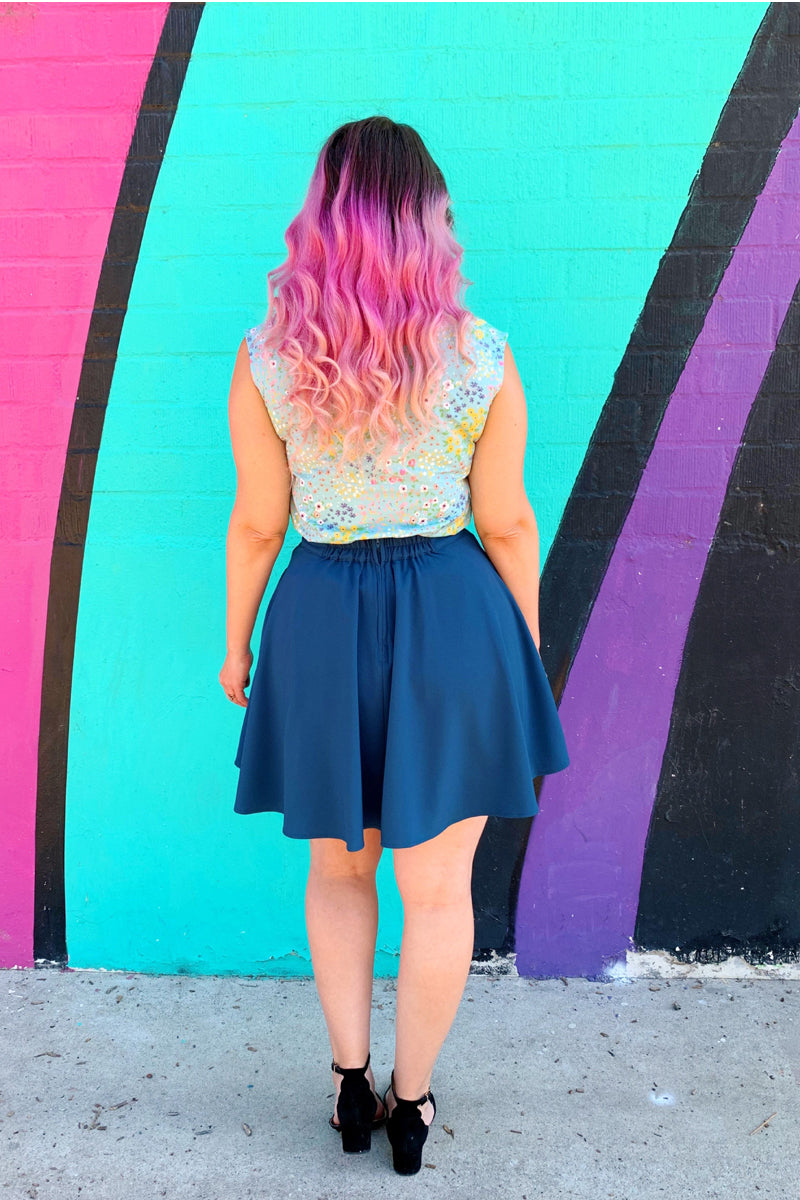 Ocean Blue Skater Skirt