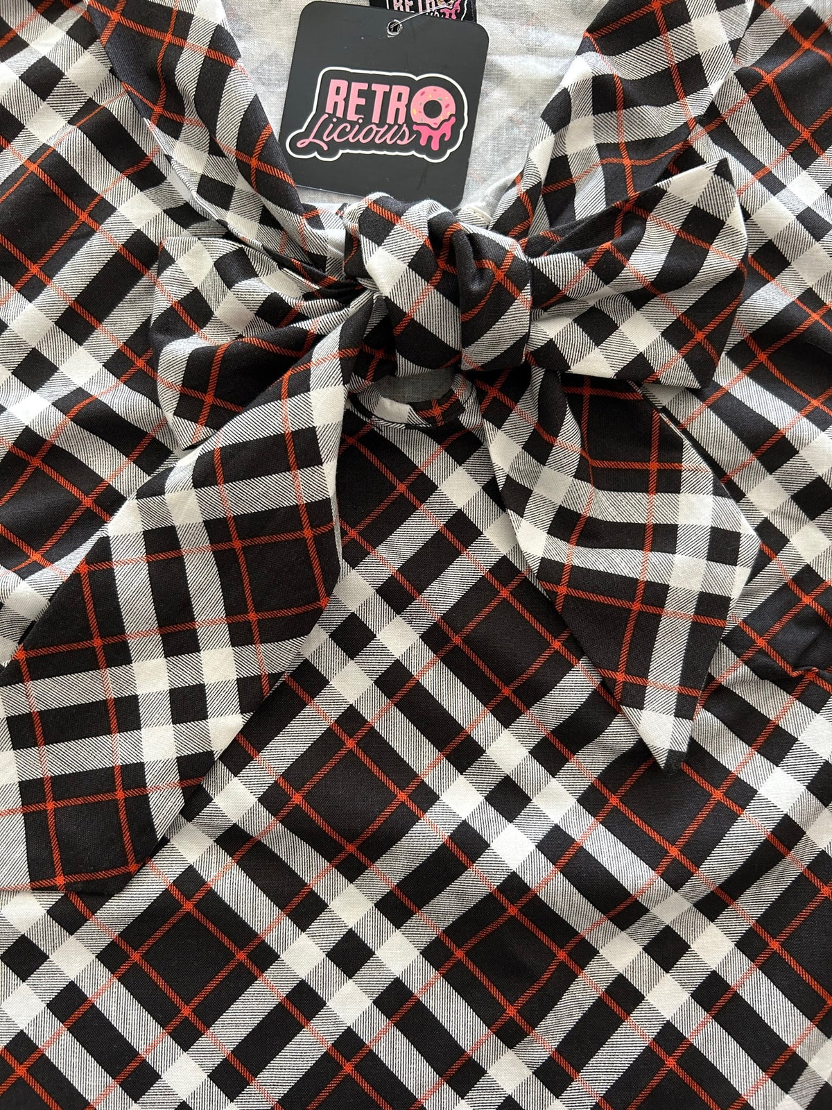 Plaid Bow Top