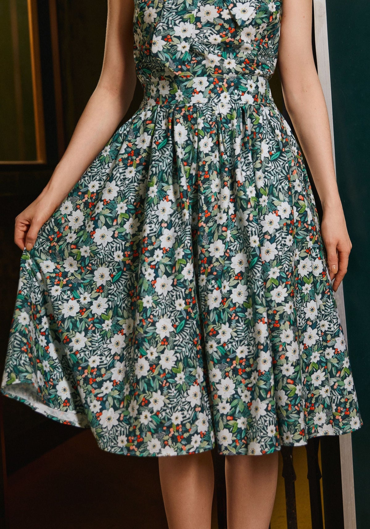 Winter Floral Doris Skirt