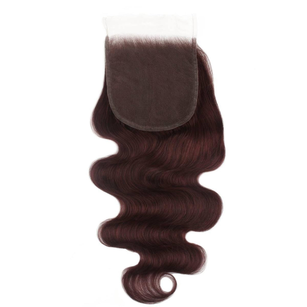 Burgundy Body Wave 5x5 HD Lace Human Hair Closure