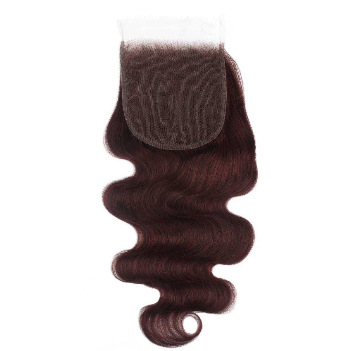 Burgundy Body Wave 5x5 HD Lace Human Hair Closure