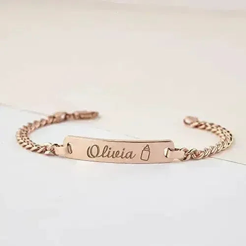 Baby Name Bracelet, Toddler Bracelet, Baby Shower Gift, Children's ID