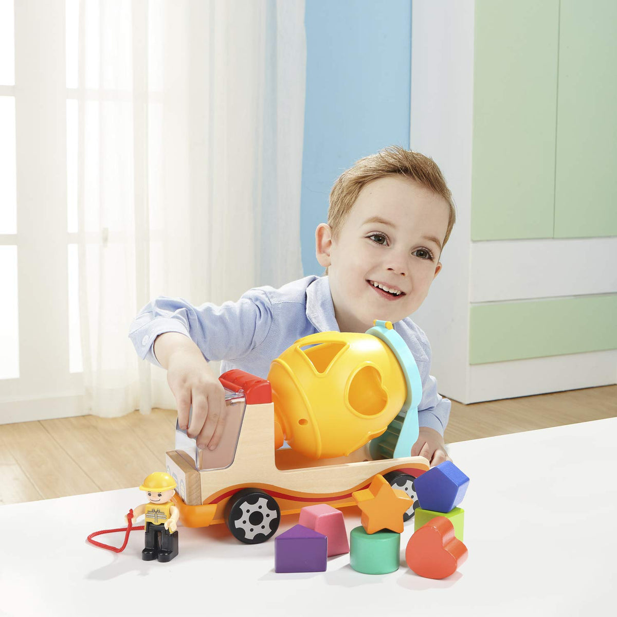 Fun Learning Wooden Shape Sorter for 1-2 Year-Olds