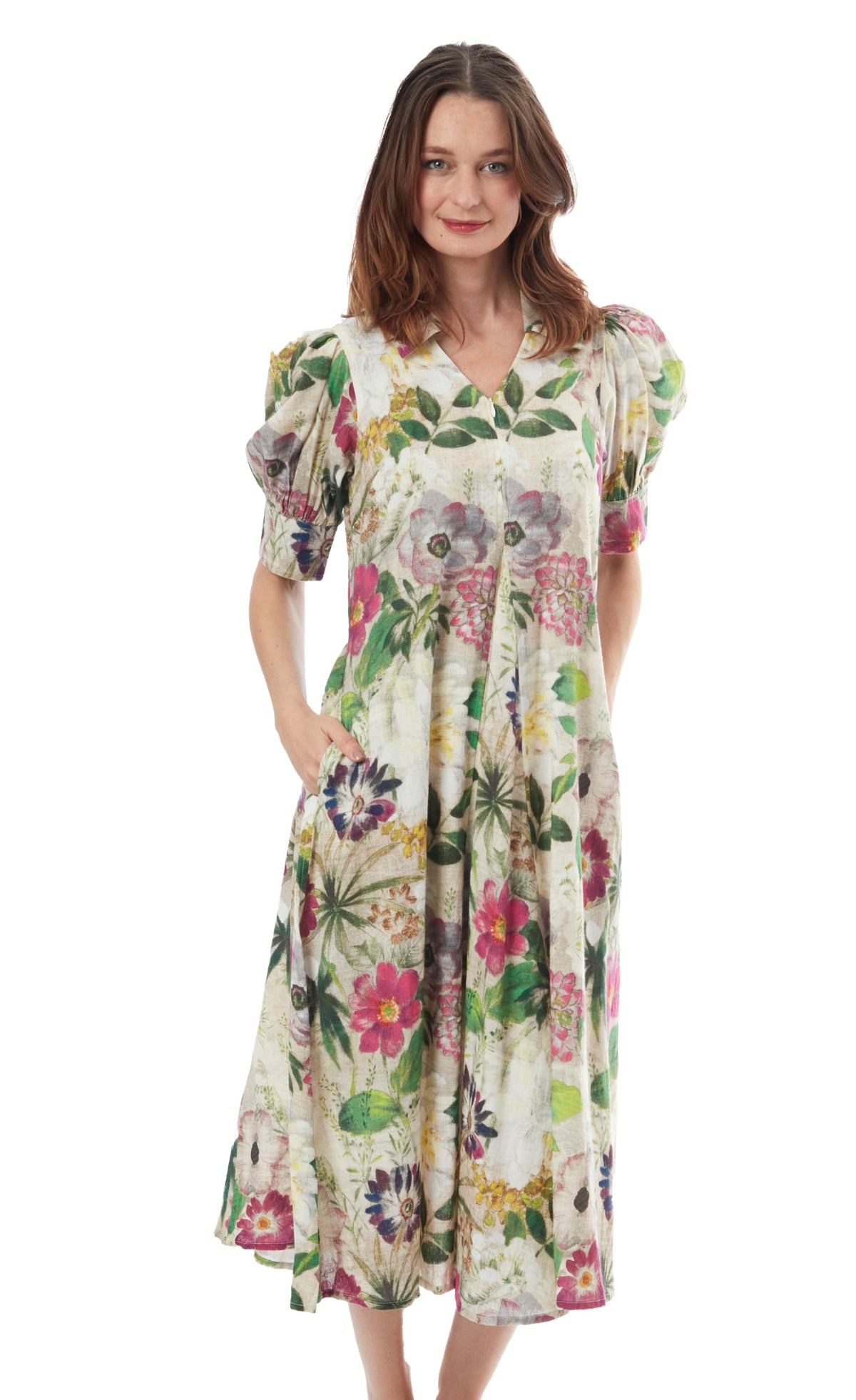 Montauk Dress Botanical Print