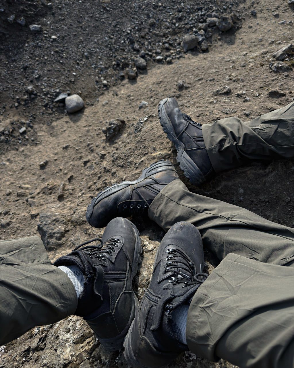 Kiwi Rugged Black Full Grain Leather Mid-Cut 6" Composite Toe Zipped Waterproof Tactical Boots [68100]