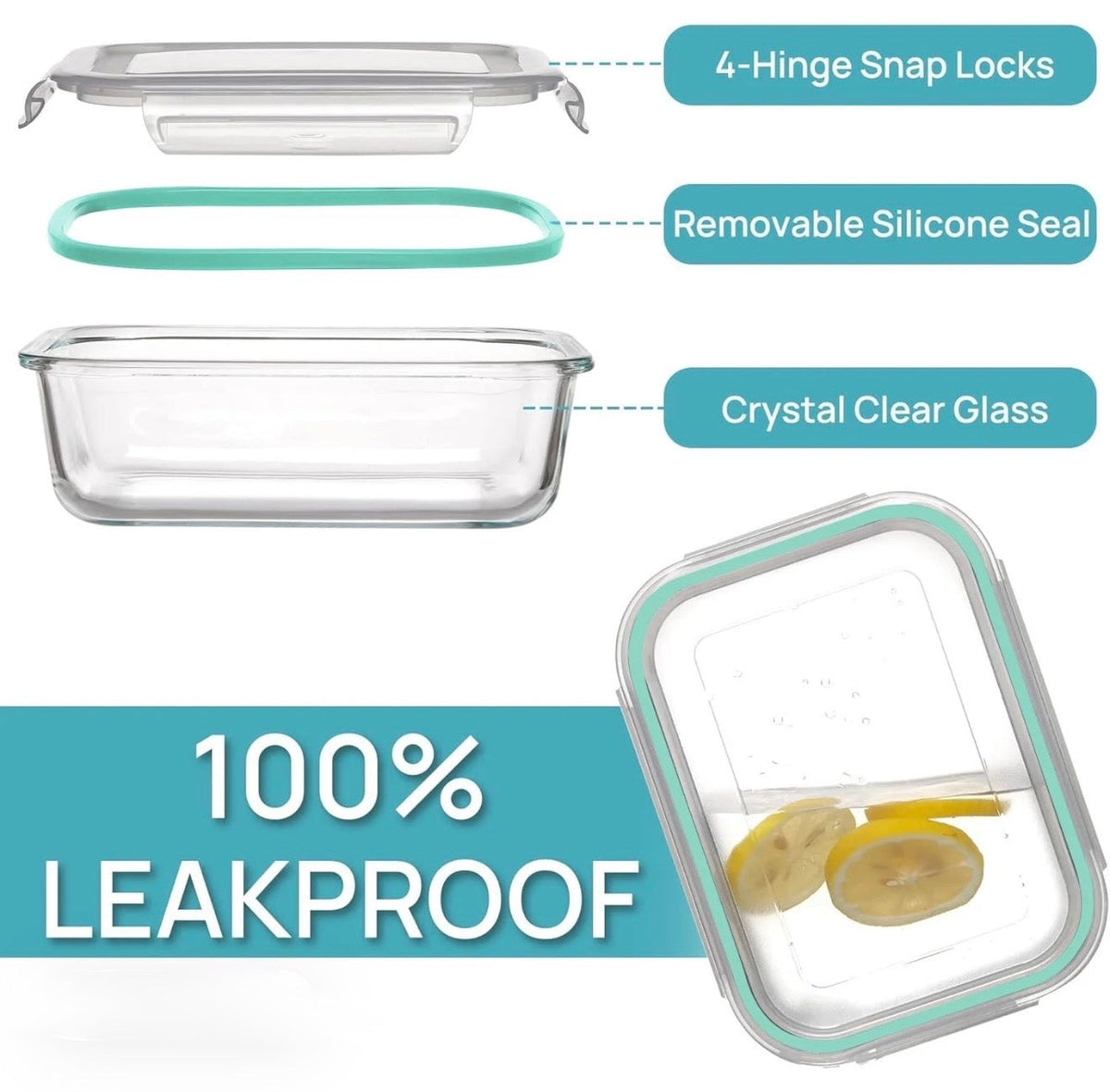 FreshSeal Glass Storage Set