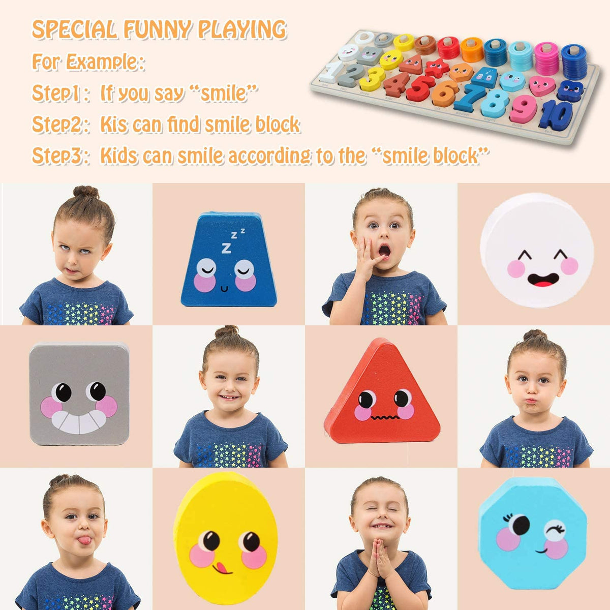 Textile Counters Numbers and Shapes