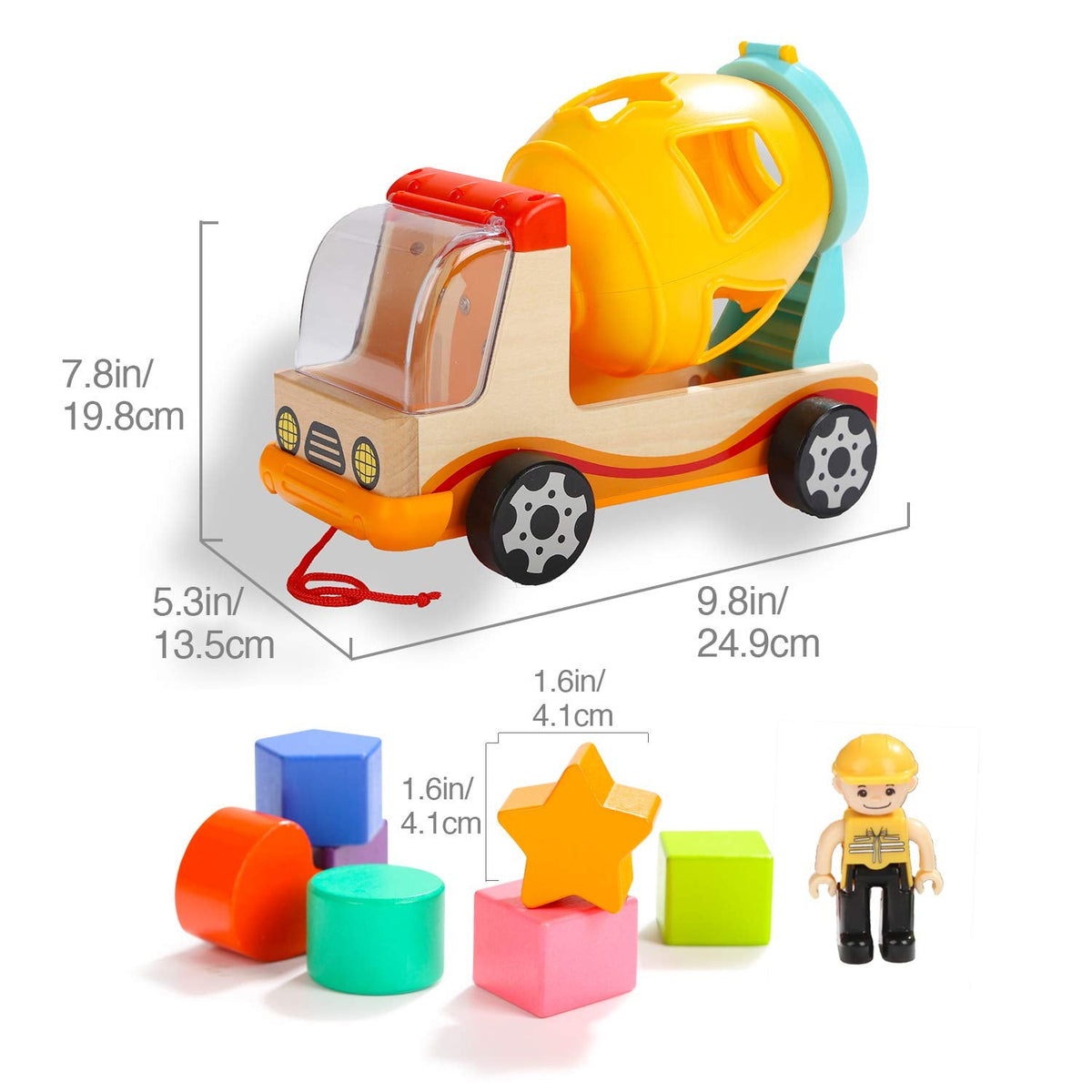 Fun Learning Wooden Shape Sorter for 1-2 Year-Olds