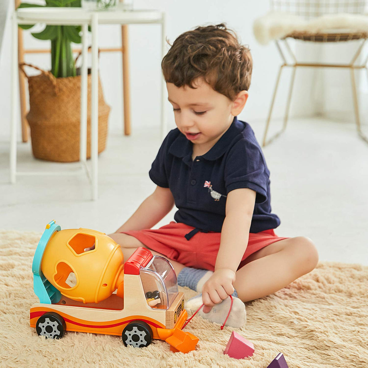 Fun Learning Wooden Shape Sorter for 1-2 Year-Olds