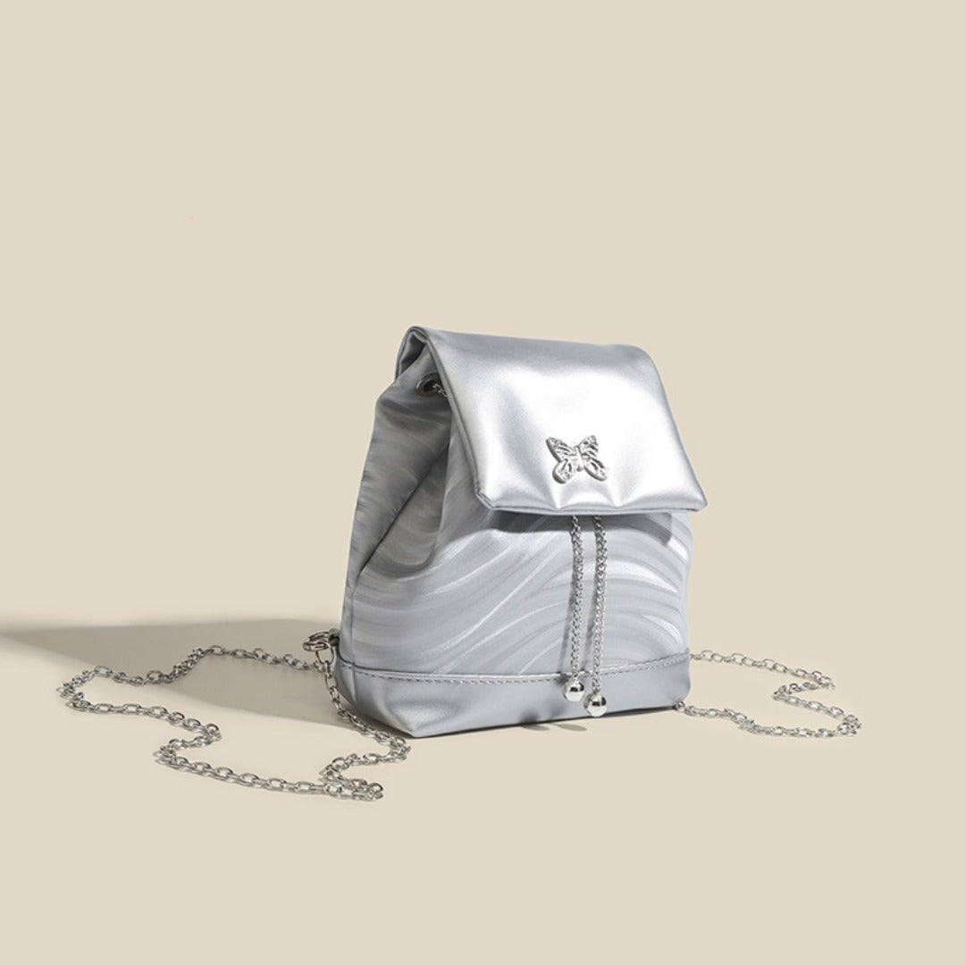 Mini chain backpack, bag women's summer fashion backpack, student backpack purse