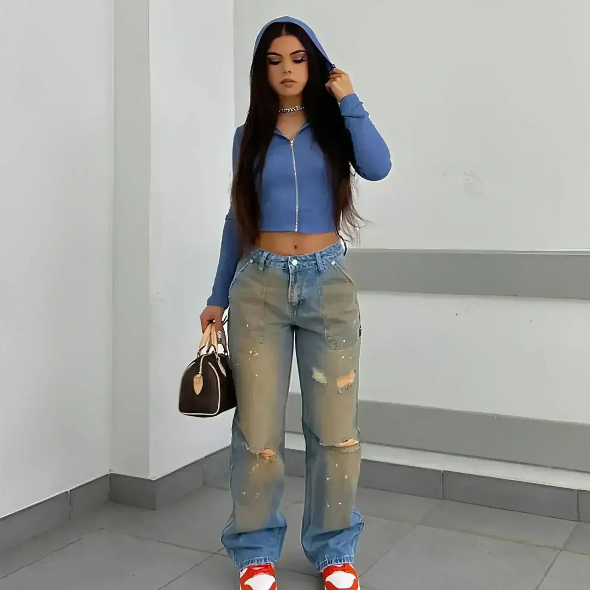 UrbanEase™ – Loose High Waist Street Jeans