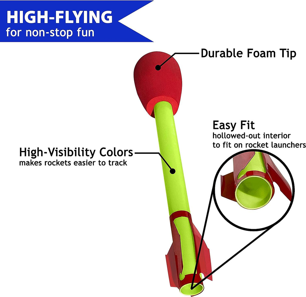 Keep the Adventure Flying Rocket Refill Pack with 6 Foam Rockets