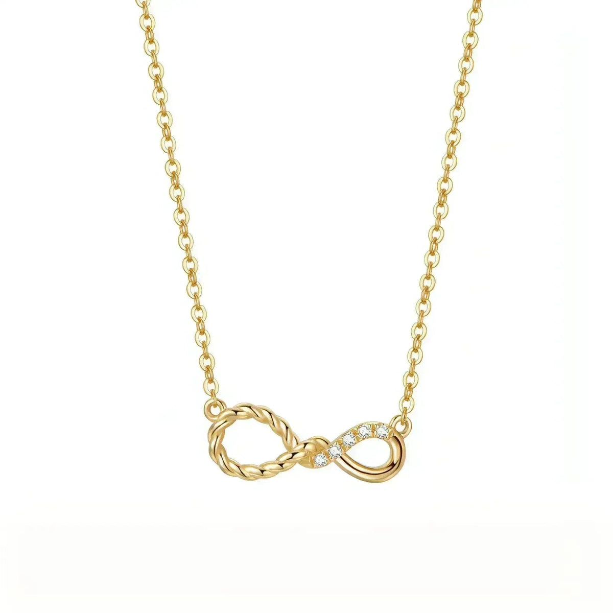 18K Gold Lock Necklace - Octagonal Gemstone Pendant - Adjustable Chain