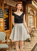 Rainbow Stripe Skater Skirt