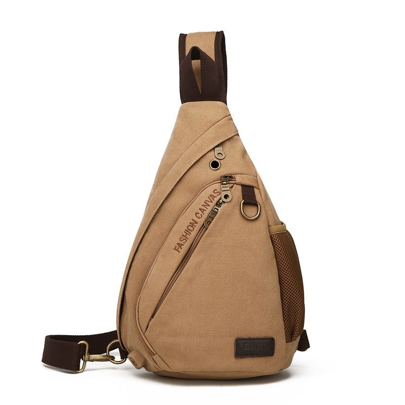 Comfortable Men's Canvas Korean Fashion Trendy Men's Chest Bags