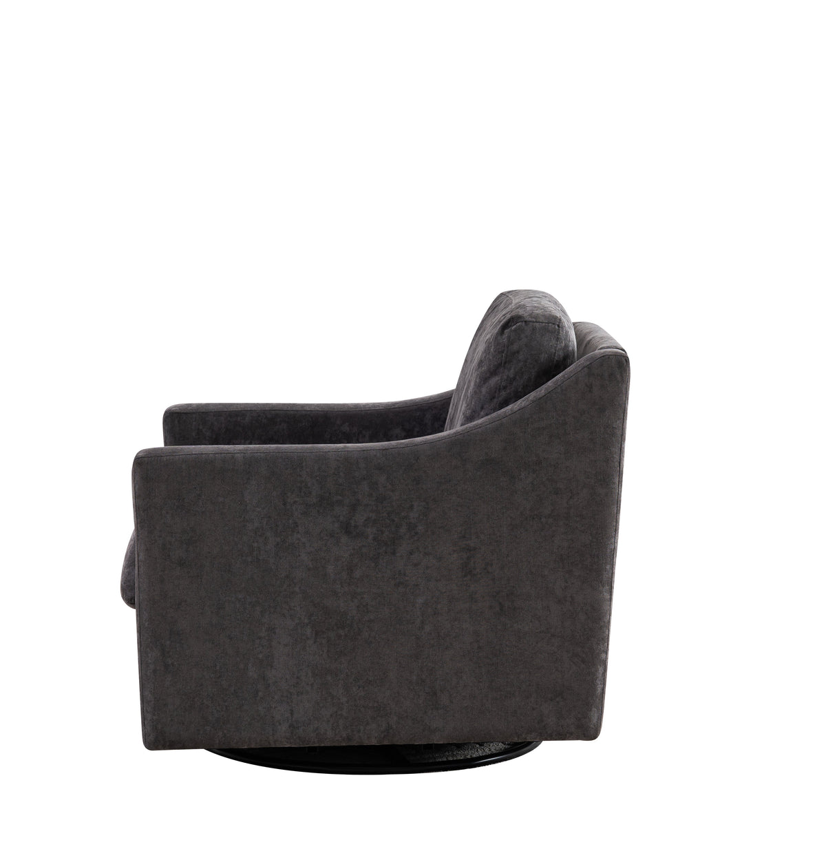 Large swivel chair, soft cushion armchair, modern chair, skin friendly gradient linen fabric, comfortable sitting gray