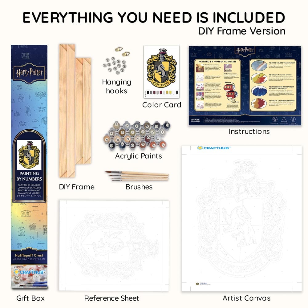 Hufflepuff Crest - Paint By Numbers Kit