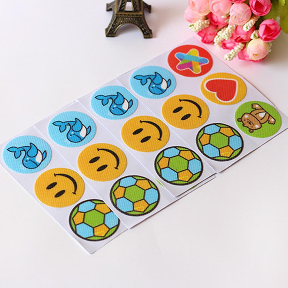 120 Pcs Mosquito Repellent Patches Stickers Football Shape Cartoon Pattern Safe Long-lasting Anti-mosquito Paste Sticker