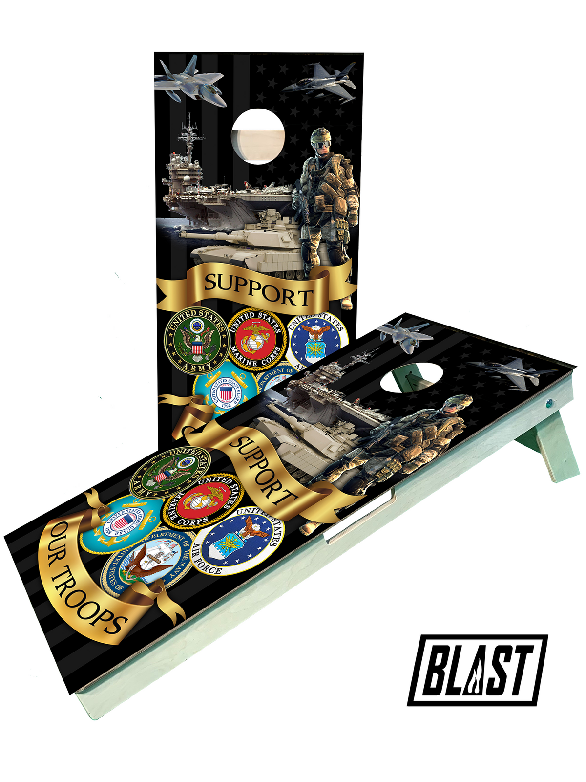 All Military Divisions Cornhole Board