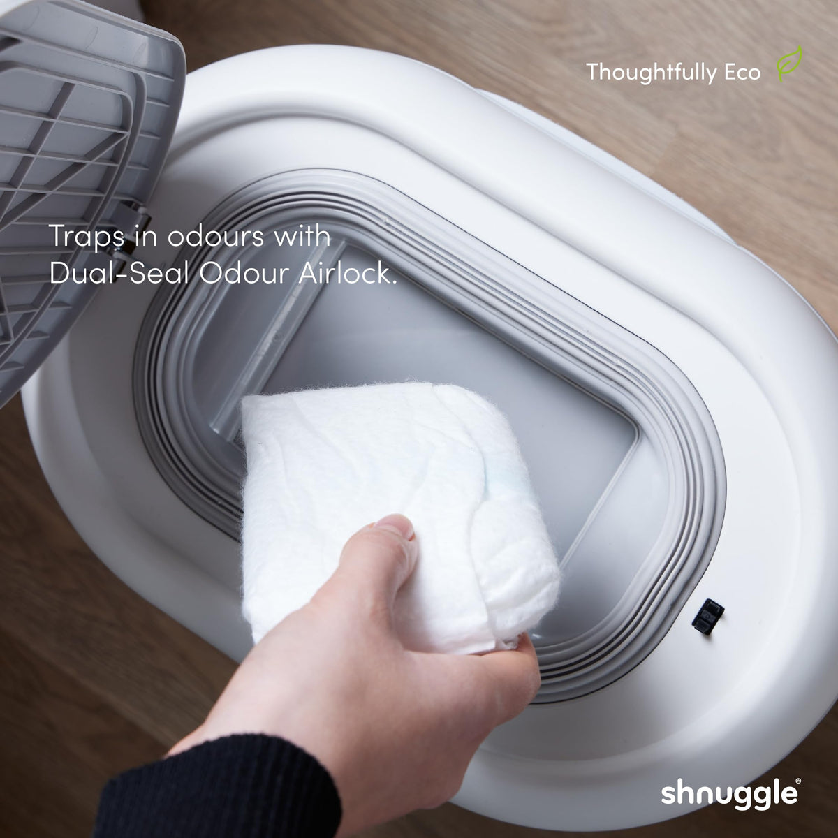 Shnuggle Eco-Touch Nappy Bin Diaper Pail