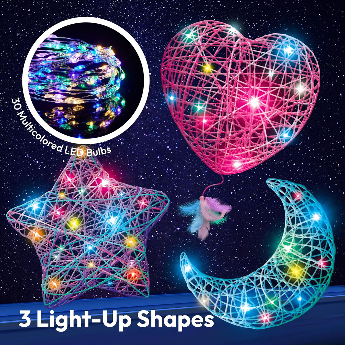 3D String Art Star Light Craft Kit For Kids