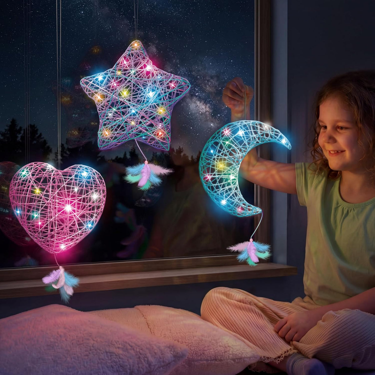 3D String Art Star Light Craft Kit For Kids