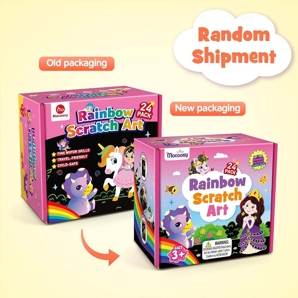 Scratch and Create Rainbow Art Notebooks Party Pack