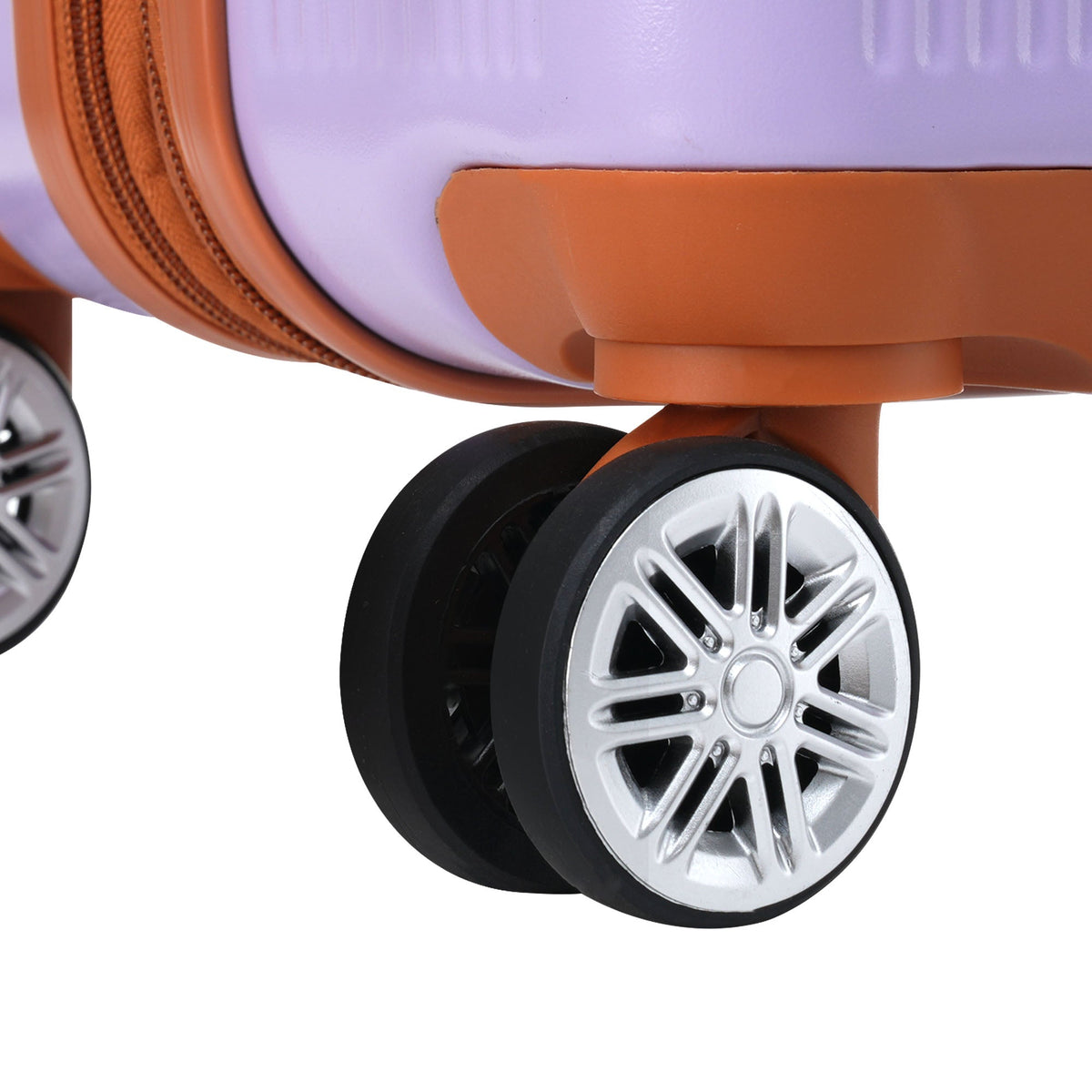 Hardshell Luggage Sets 3 Piece double spinner 8 wheels Suitcase with TSA Lock Lightweight 20''24''28'' Lilac + ABS