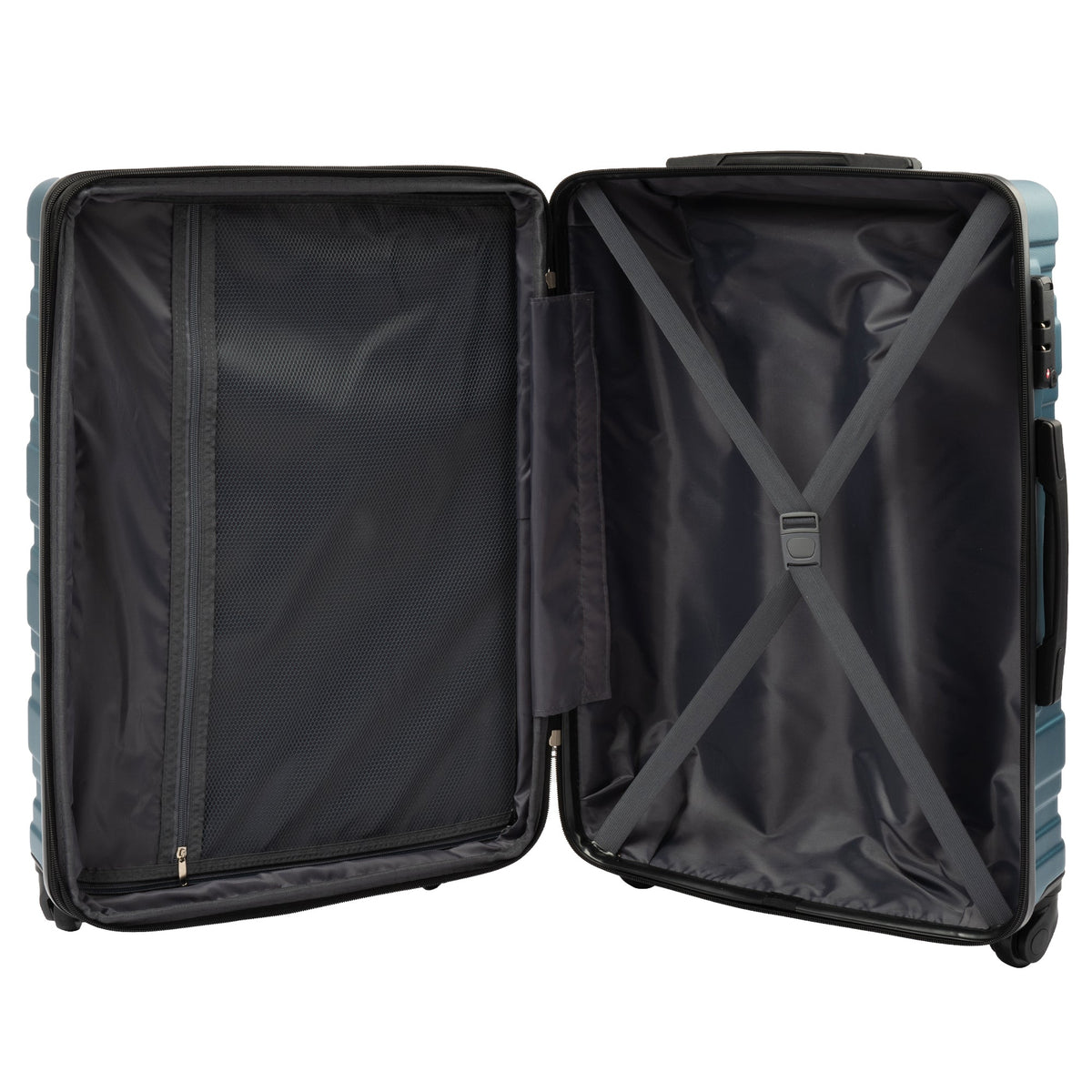 Hardshell Luggage Sets 3 Pcs Spinner Suitcase with TSA Lock Lightweight 20''24''28'' Navy + ABS