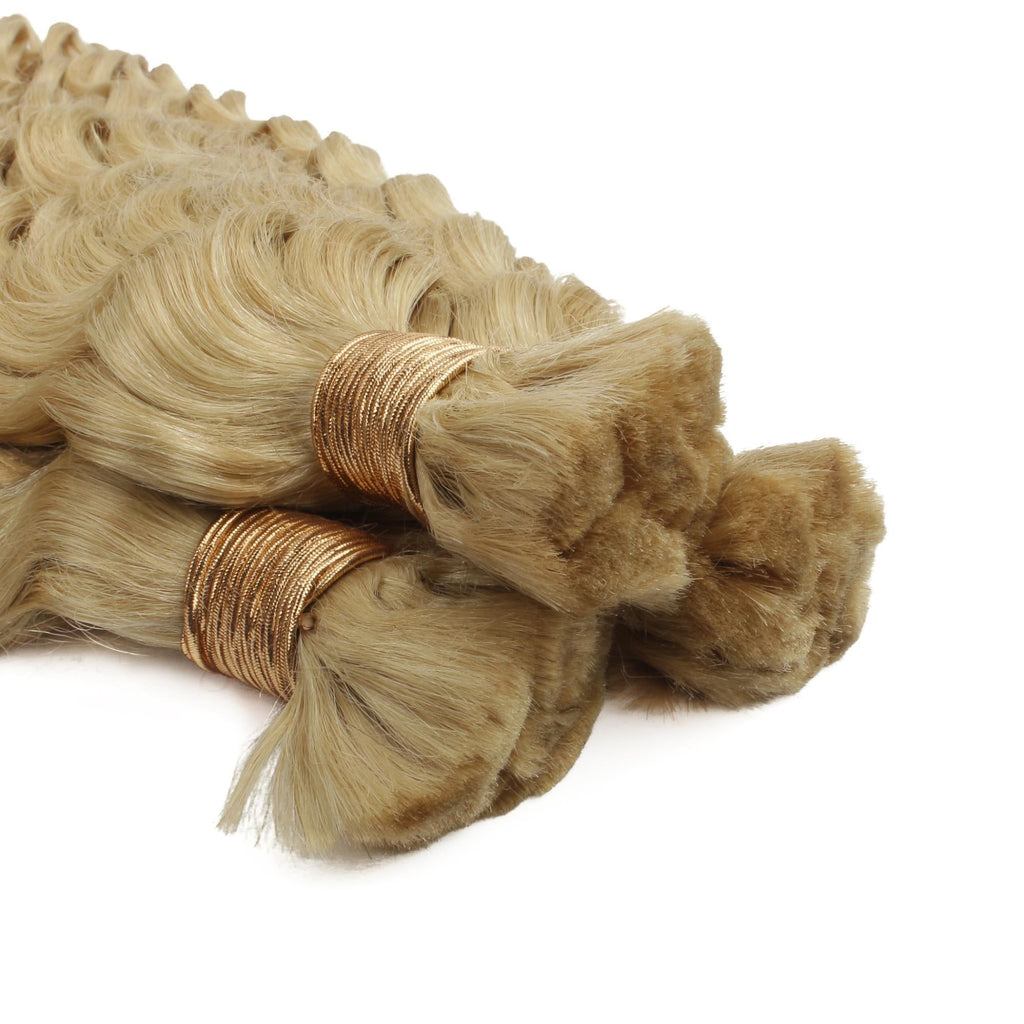 Blonde Deep Wave Bulk 100% Human Braiding Hair