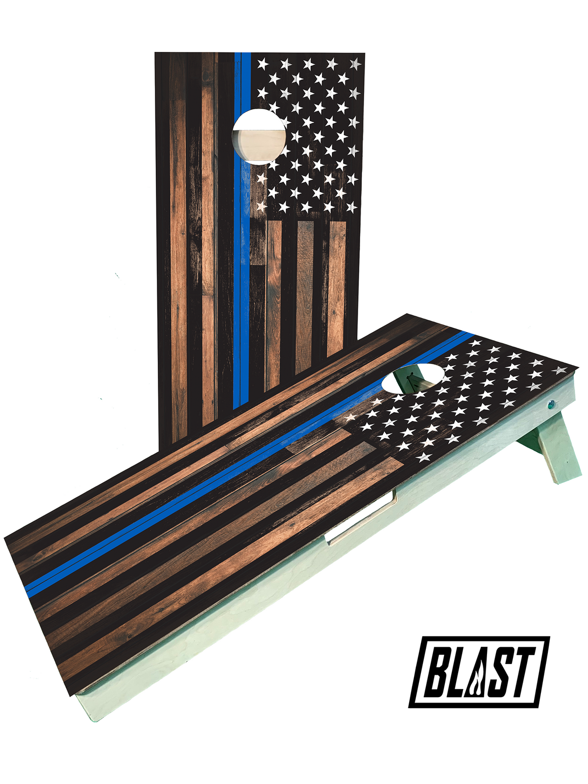 Blue Line Themed Flag