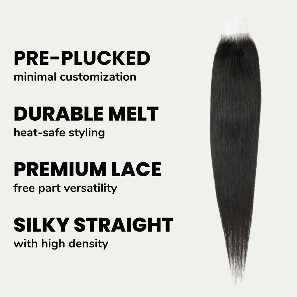 Brazilian Silky Straight 2x6 Transparent Lace Human Hair Closure
